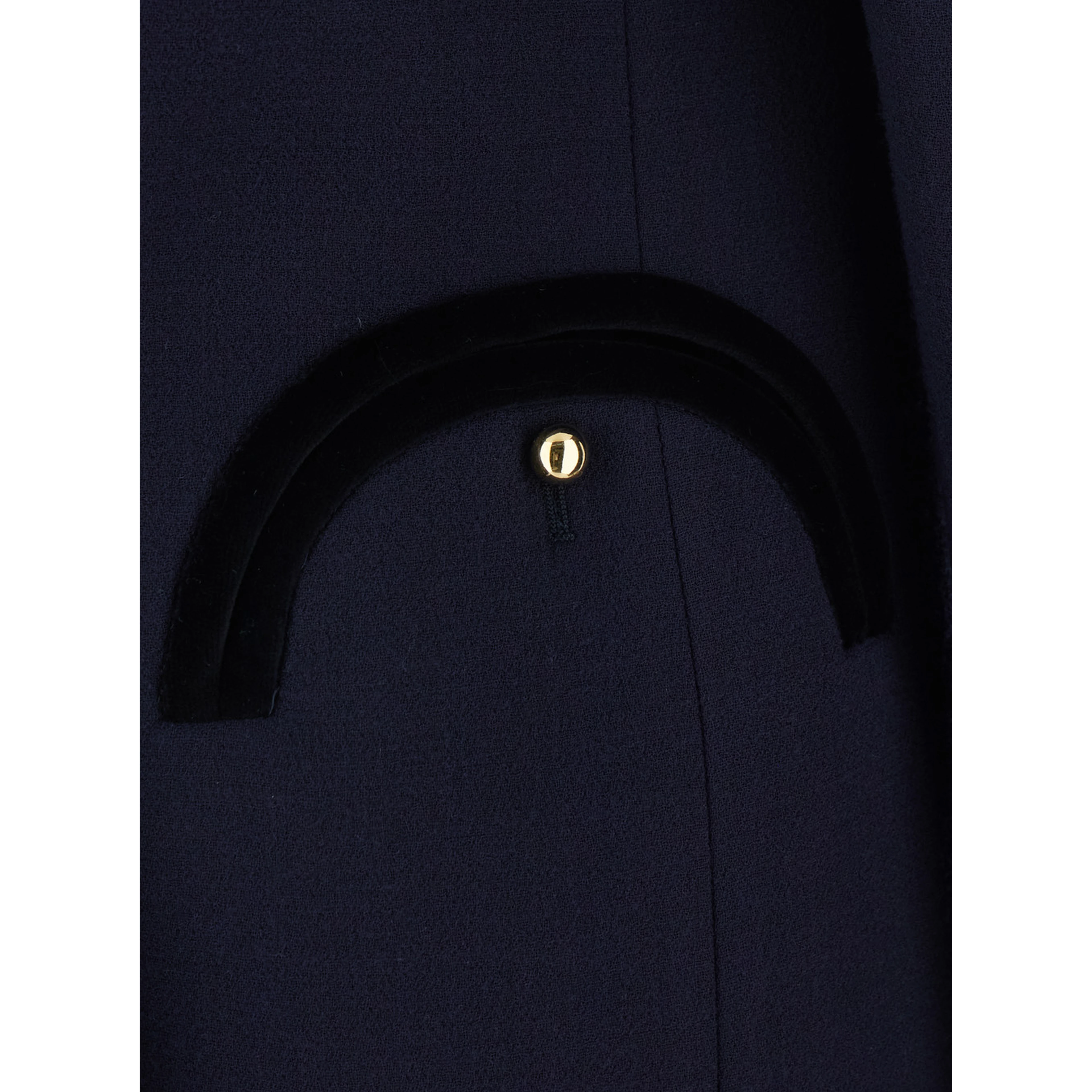 Resolute Blue Double-breasted Jacket with Peak Revers in Cotton for Women