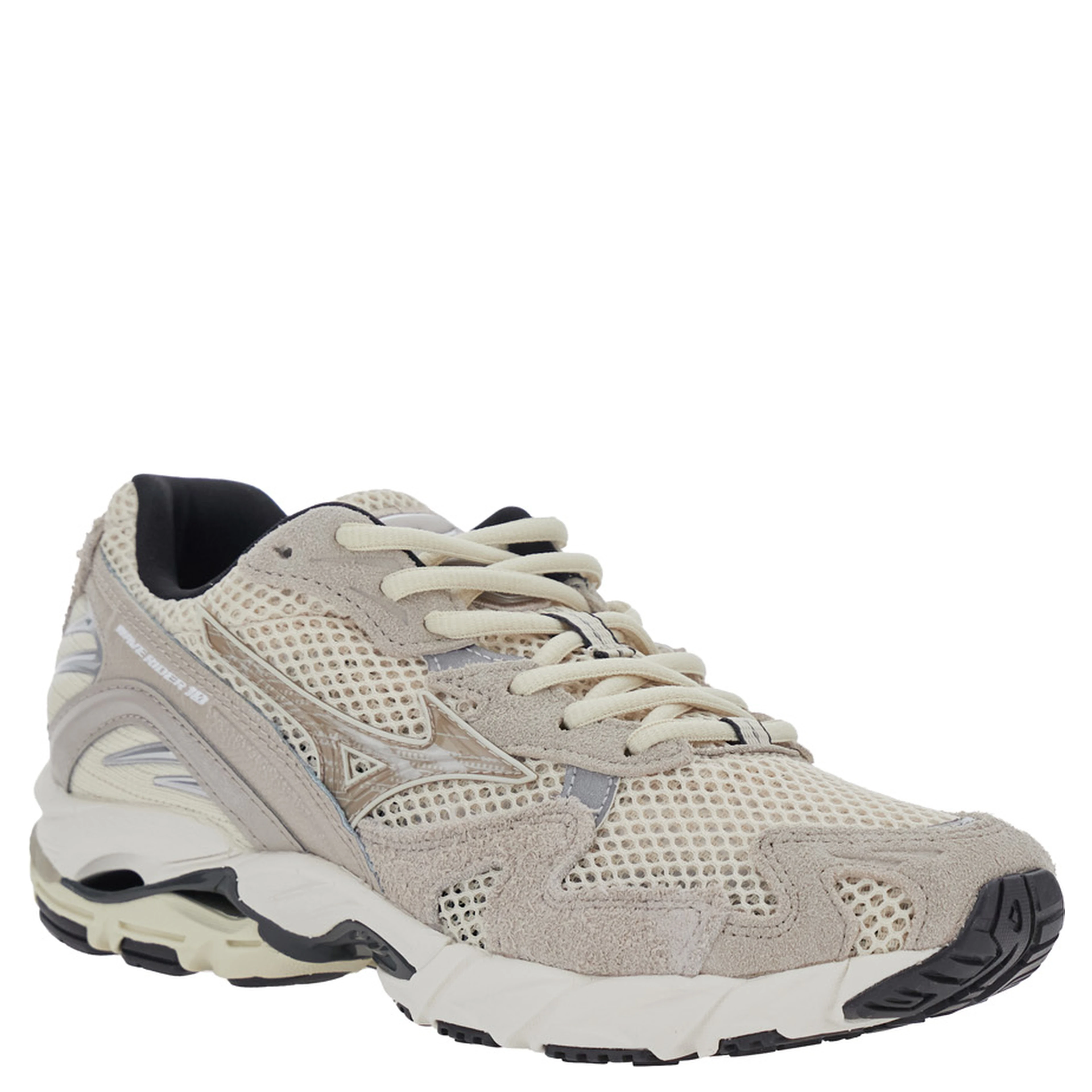 WAVE RIDER 10 Shoes with cushioning sole and Tech Fabric upper, Beige, unisex