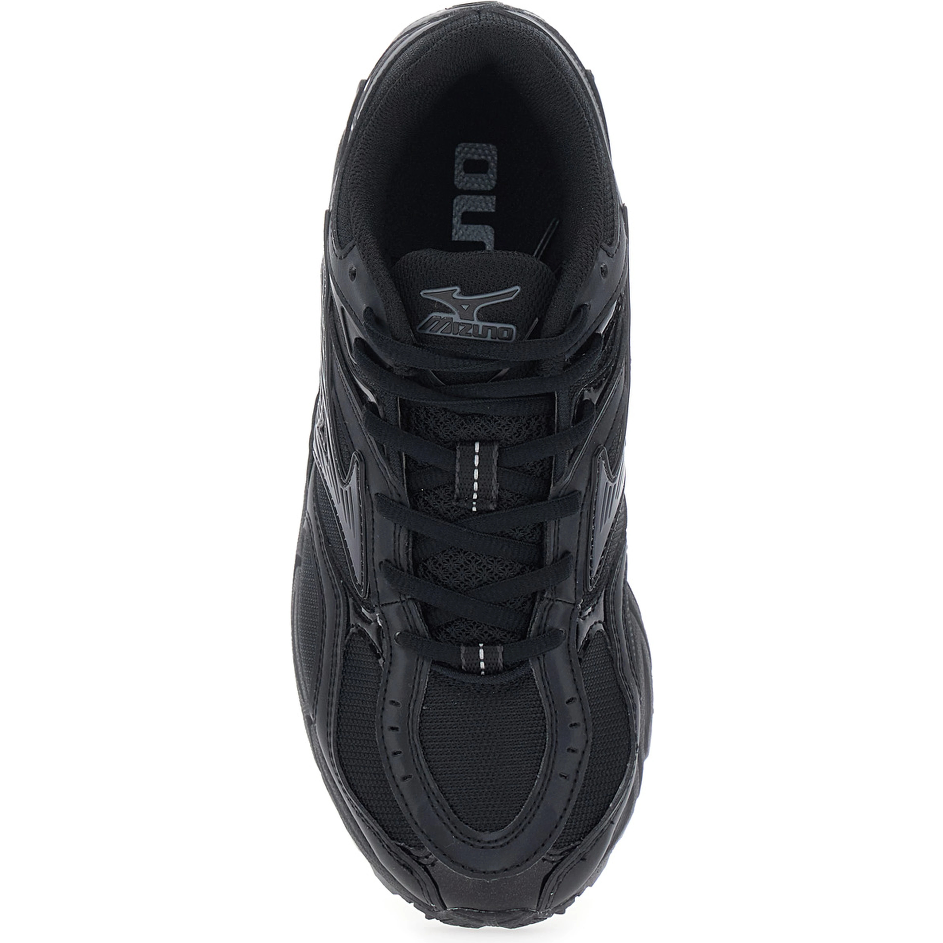 WAVE MUSTANG LS Shoes with rubber sole and black tech fabric upper for men