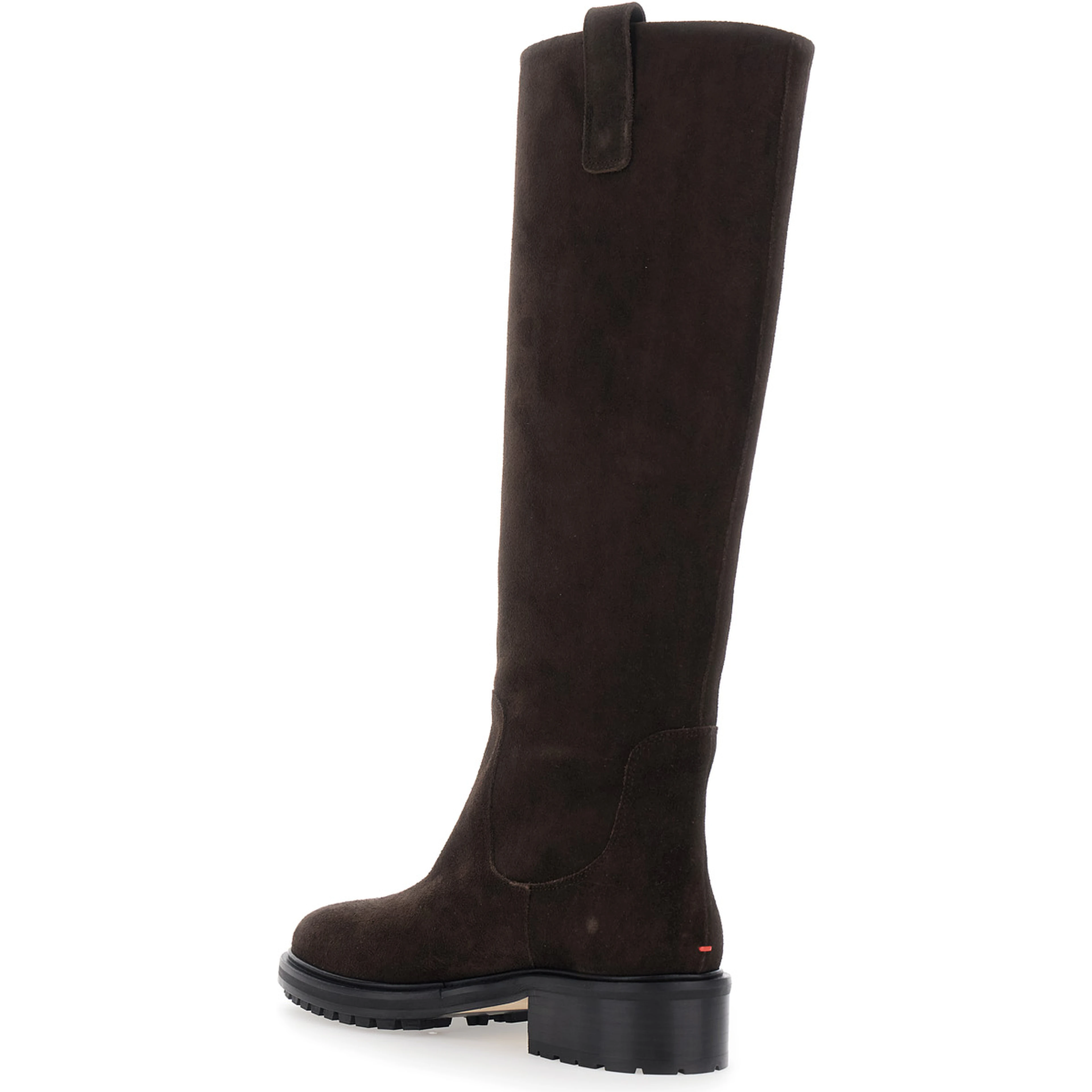 Henry Brown Boots with Low Heel in Suede for Women