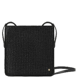 Neja NS Sac is a crossbody bag with gray raffia and unisex