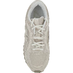 U204 Gray Low Top Sneakers with Logo Patch on the Side in Leather and Fabric Unisex
