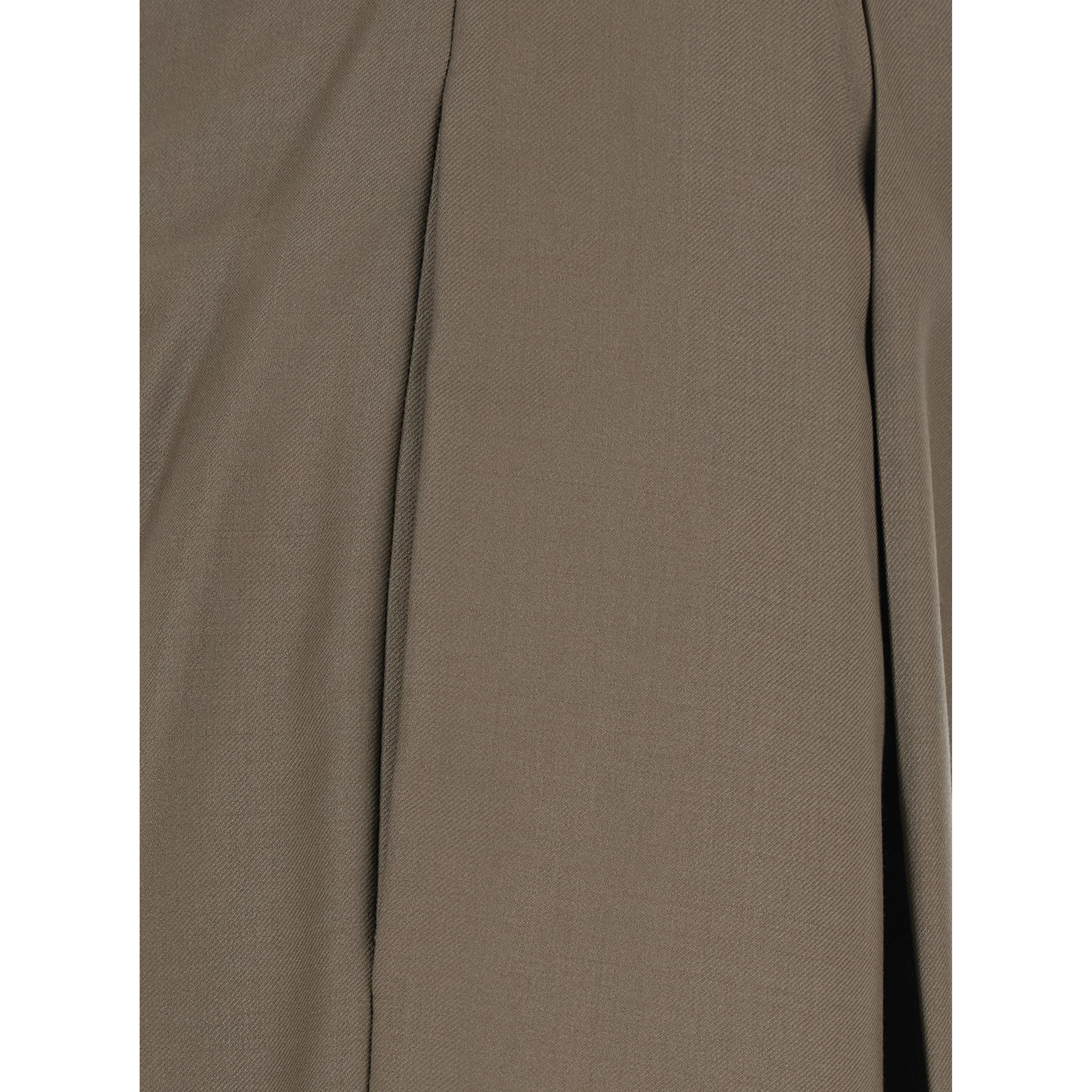 Daria Brown Pants with Single Pleat on the Front and Tapered Leg in Wool for Women