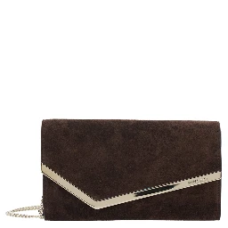 EMMIE SUEDE with brass details and brown color for women