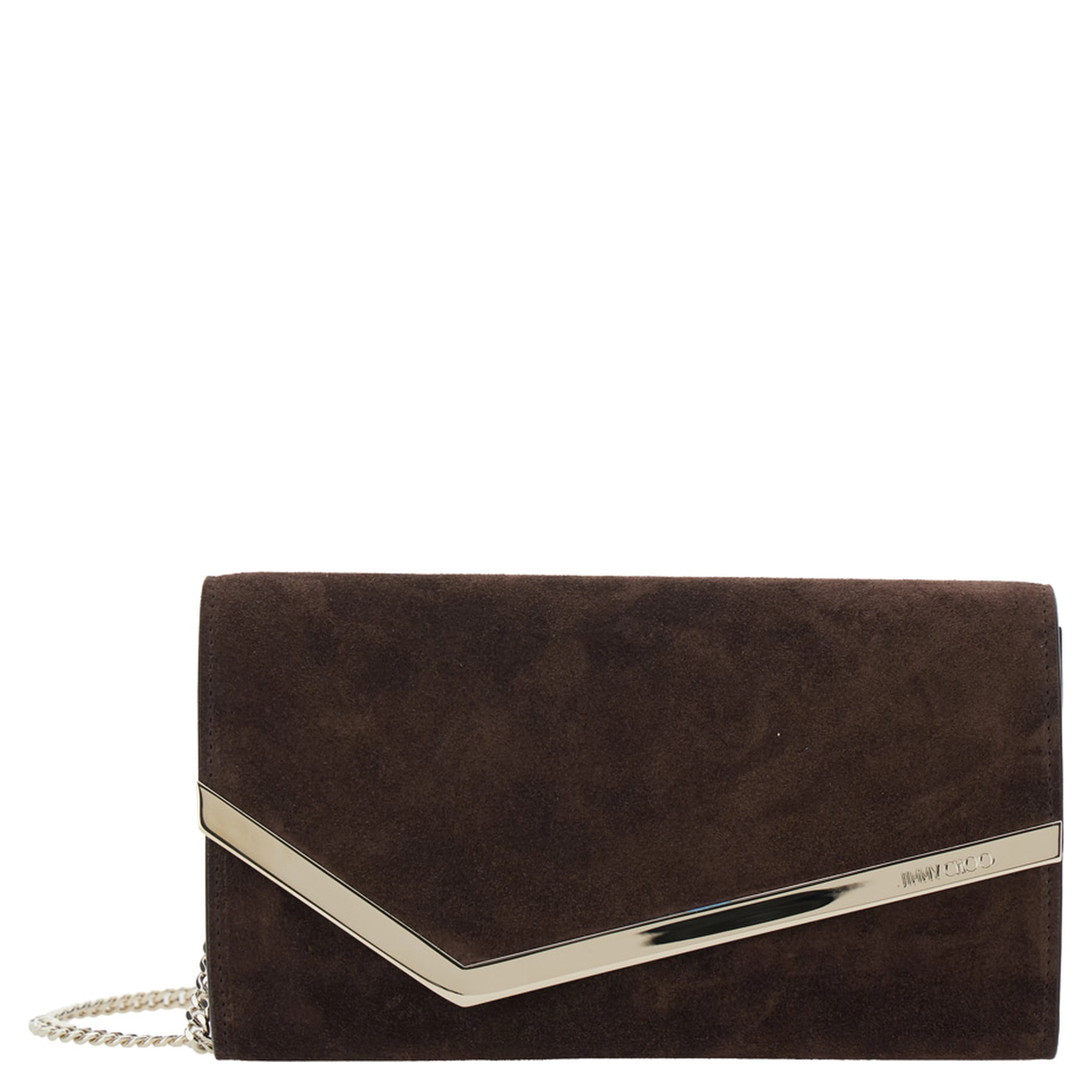 EMMIE SUEDE with brass details and brown color for women
