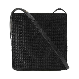Neja NS Sac is a crossbody bag with gray raffia and unisex