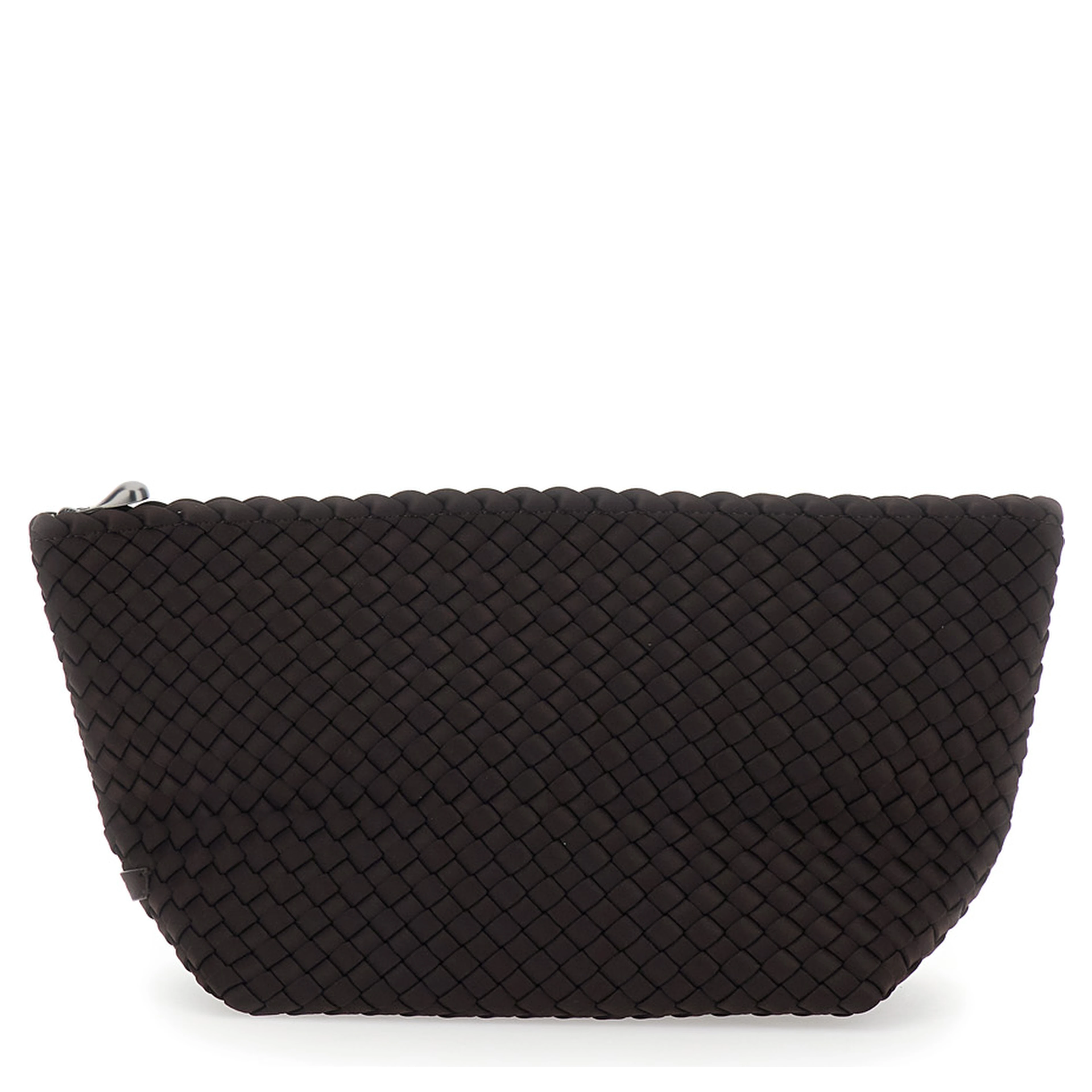 Portofino Brown Large Clutch with Logo Patch and Intreccio Motif in Eco-leather for Women