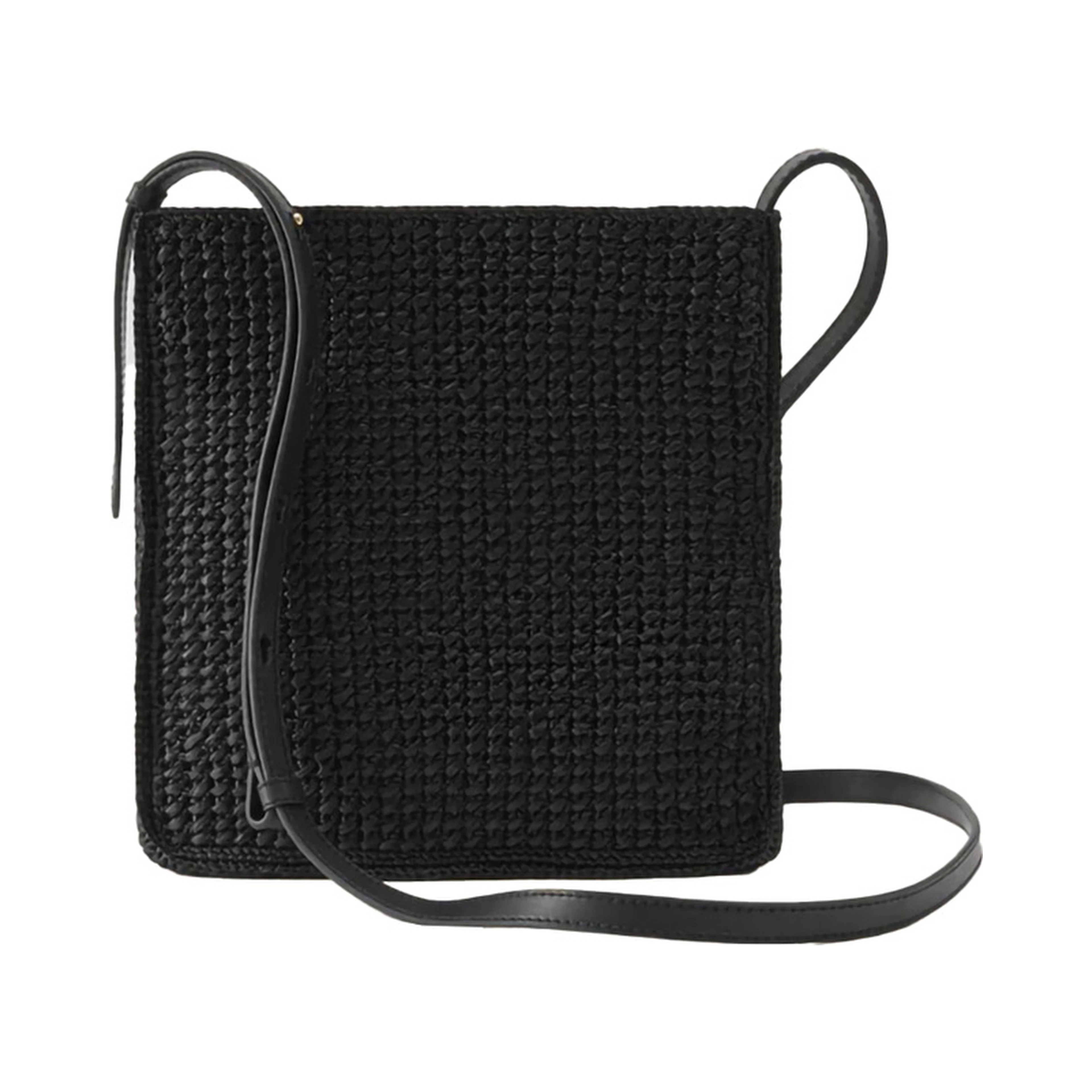 Neja NS Sac is a crossbody bag with gray raffia and unisex