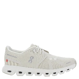 Cloud 6 White Sneakers with mesh details and logo print on the side in Tech Fabric for women
