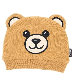 Hat with logo and 100% cotton brown unisex