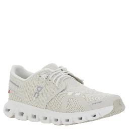 Cloud 6 White Sneakers with mesh details and logo print on the side in Tech Fabric for women