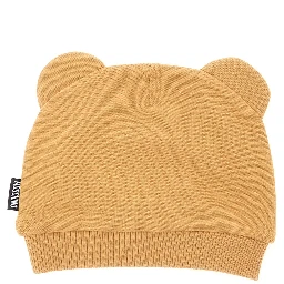 Hat with logo and 100% cotton brown unisex