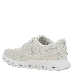 Cloud 6 White Sneakers with mesh details and logo print on the side in Tech Fabric for women
