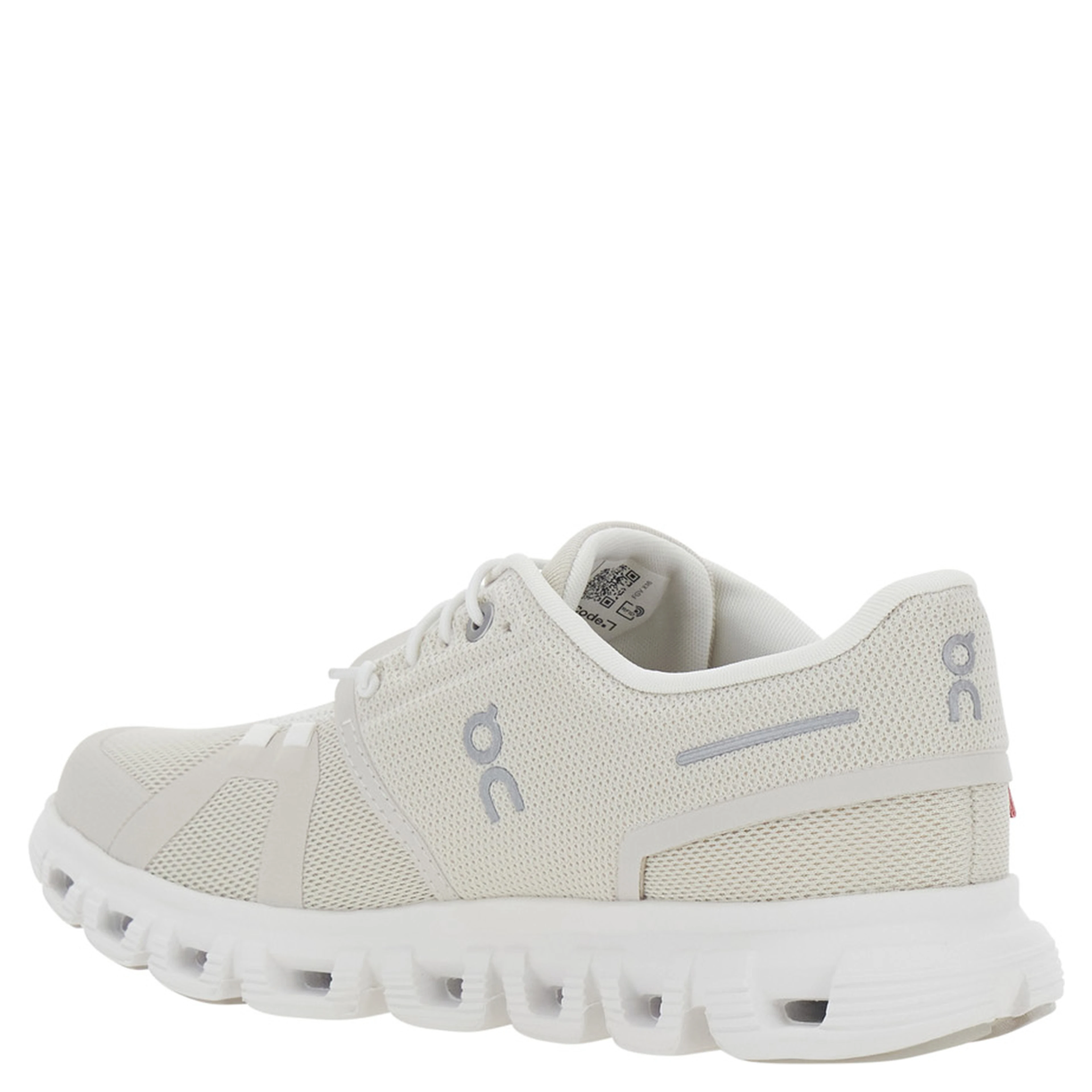 Cloud 6 White Sneakers with mesh details and logo print on the side in Tech Fabric for women