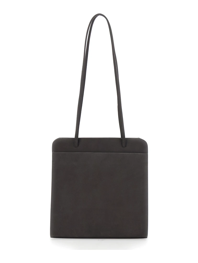 LISSE Bag with Leather Details and Pockets Brown Woman