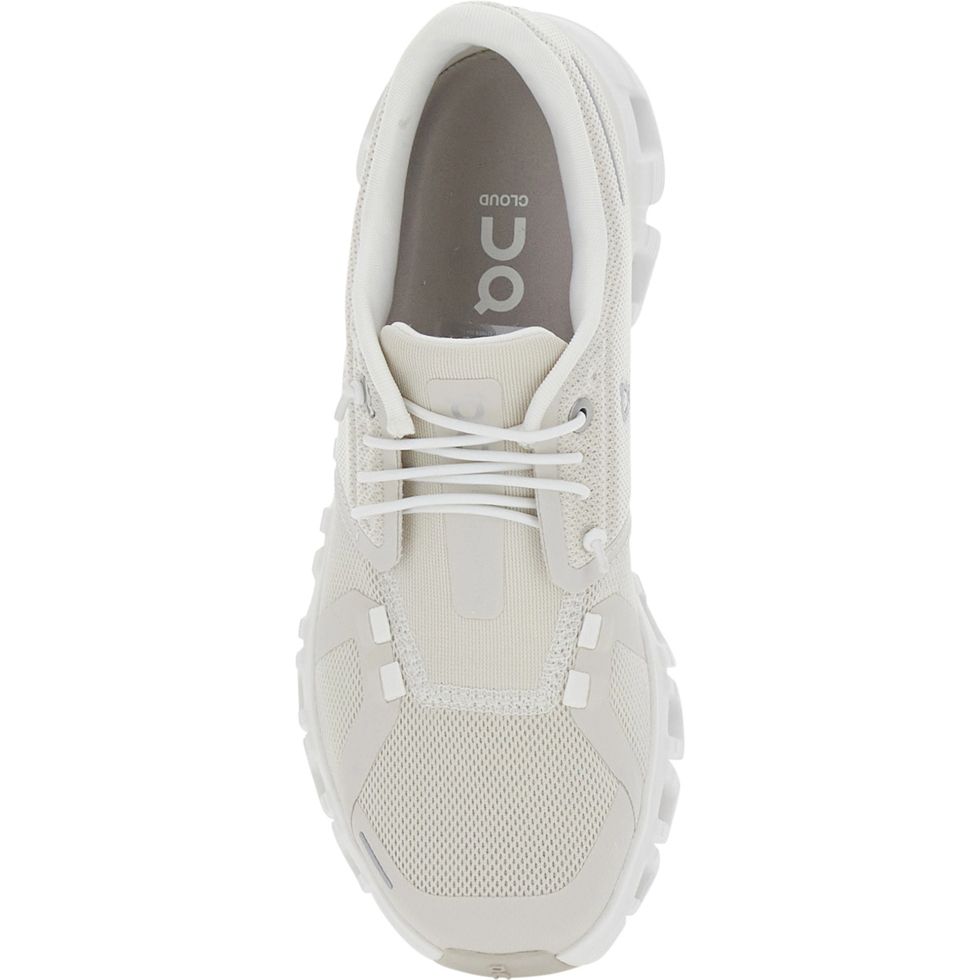 Cloud 6 White Sneakers with mesh details and logo print on the side in Tech Fabric for women