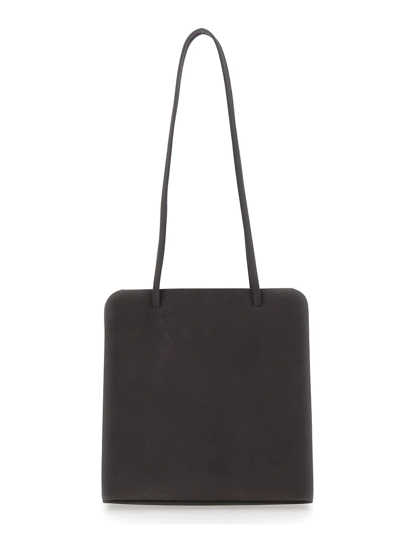 LISSE Bag with Leather Details and Pockets Brown Woman
