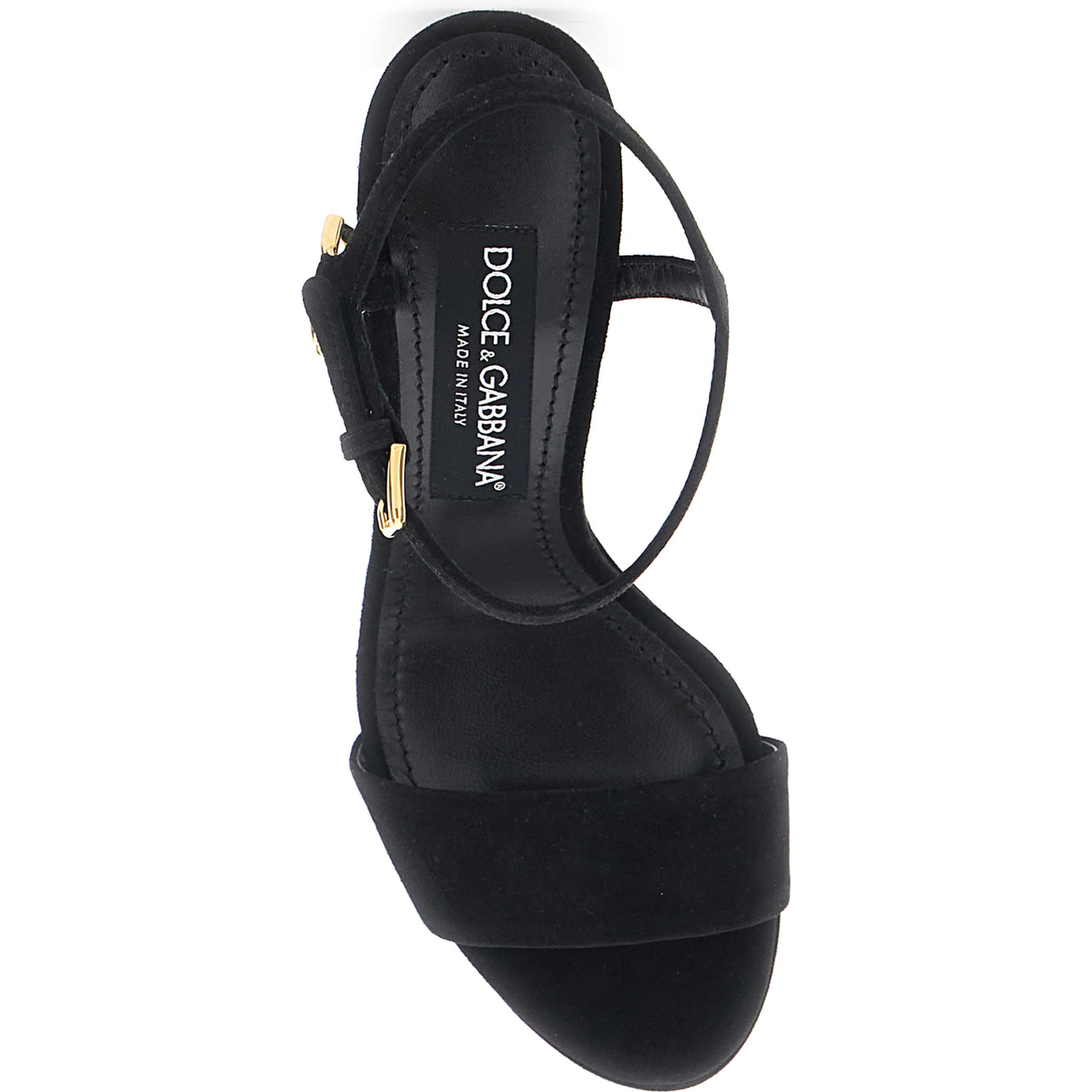 Brown High Heel Sandals with Logo Plate on the Front in Suede for Women