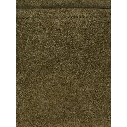 Soft Boston Ew green Shoulder bag with Two Top Handles and Logo lettering on the Front in suede Women