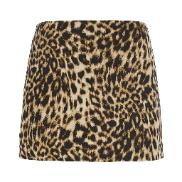 Beige A Line Mini Skirt with Belt and Pockets for Women