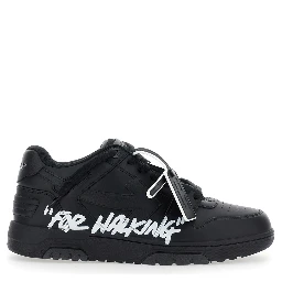 Sneakers Out Of Office with Arrow Patch in Black Leather Men
