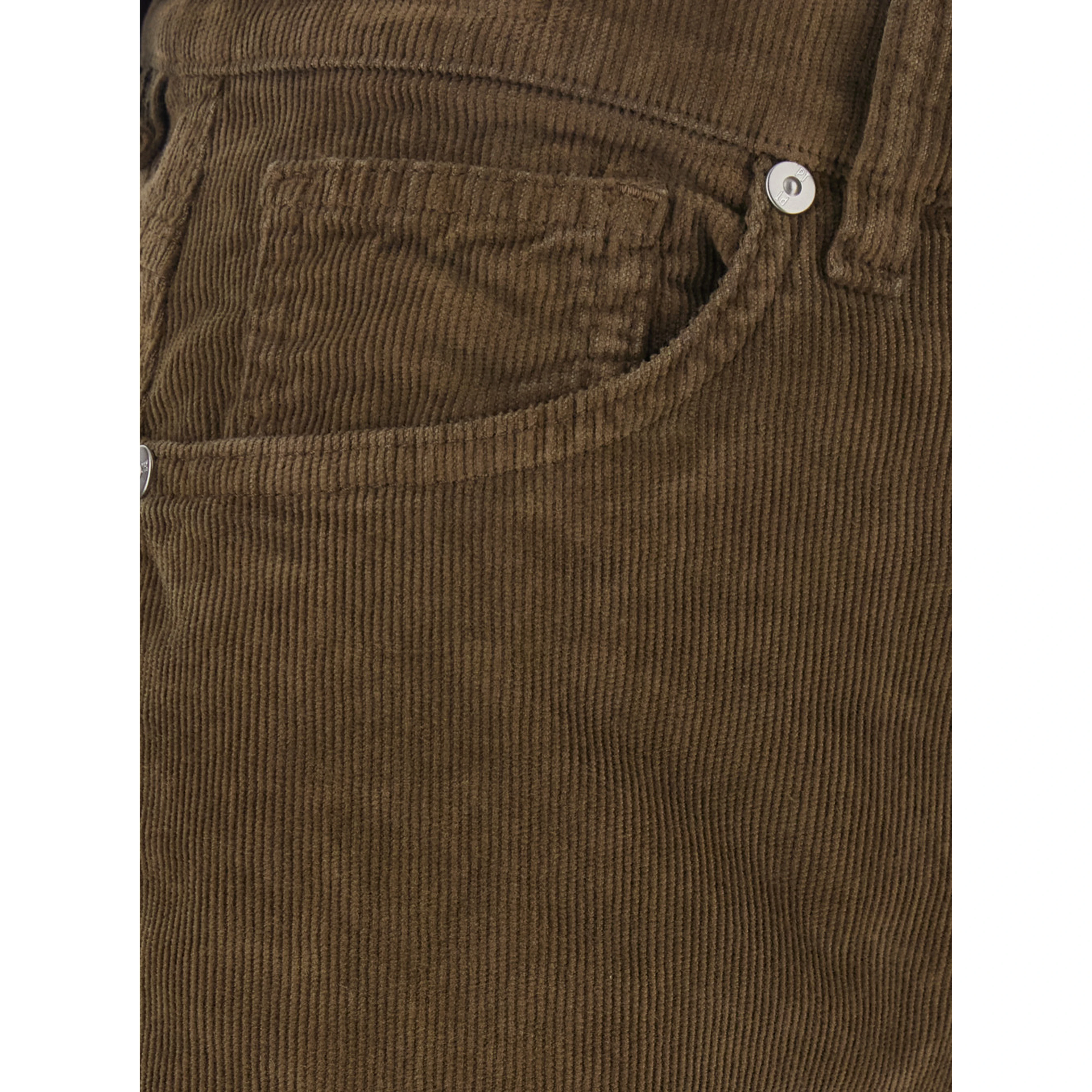 Cindy Brown pants with logo patch on the back in velvet women