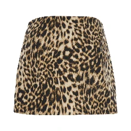 Beige A Line Mini Skirt with Belt and Pockets for Women