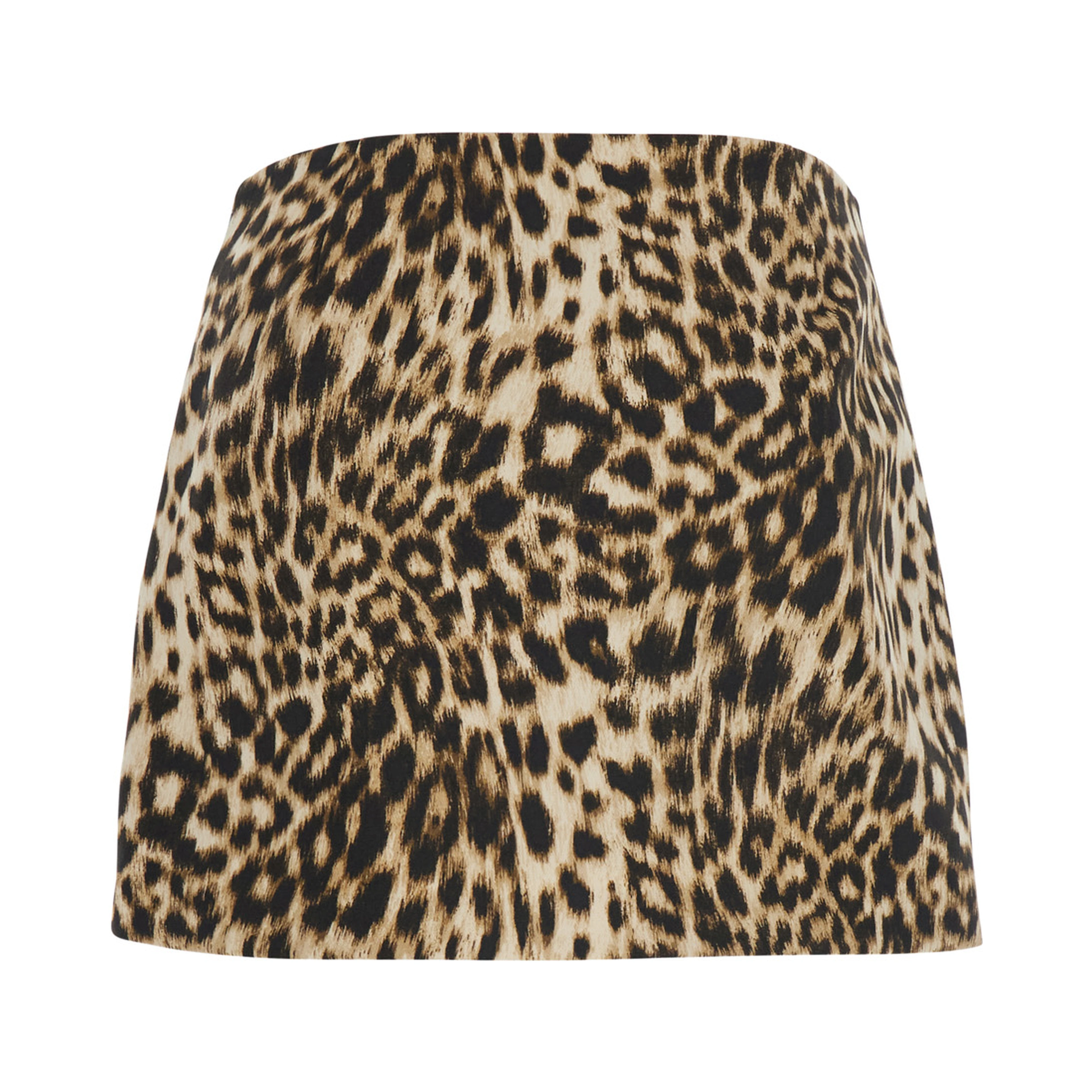 Beige A Line Mini Skirt with Belt and Pockets for Women