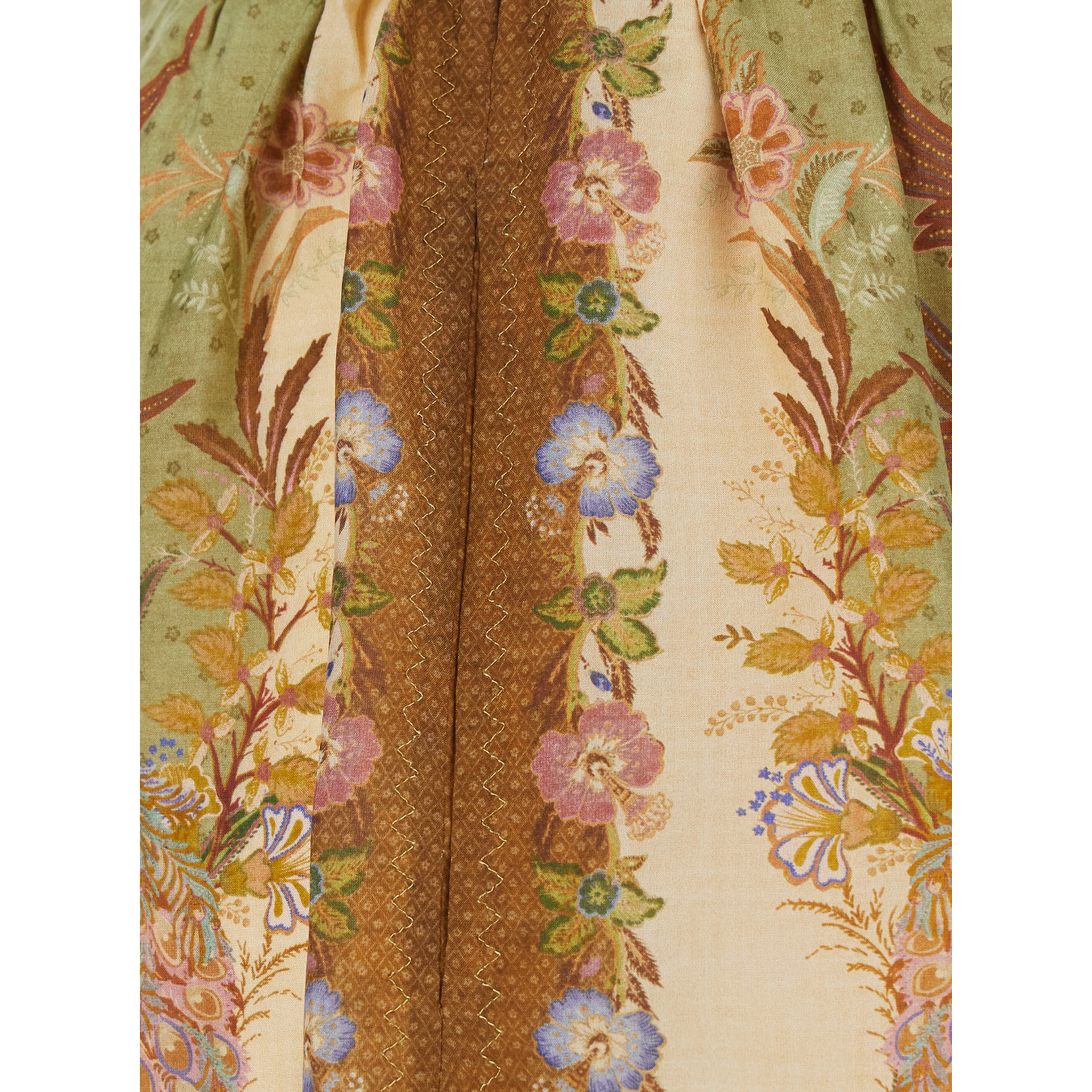 Indra  Multicolor Shorts with elasticated drawstring waist and all-over print in silk for women