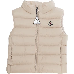 Ghany pink Vest with logo patch on the front in Tech Fabric baby