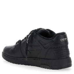 Sneakers Out Of Office with Arrow Patch in Black Leather Men
