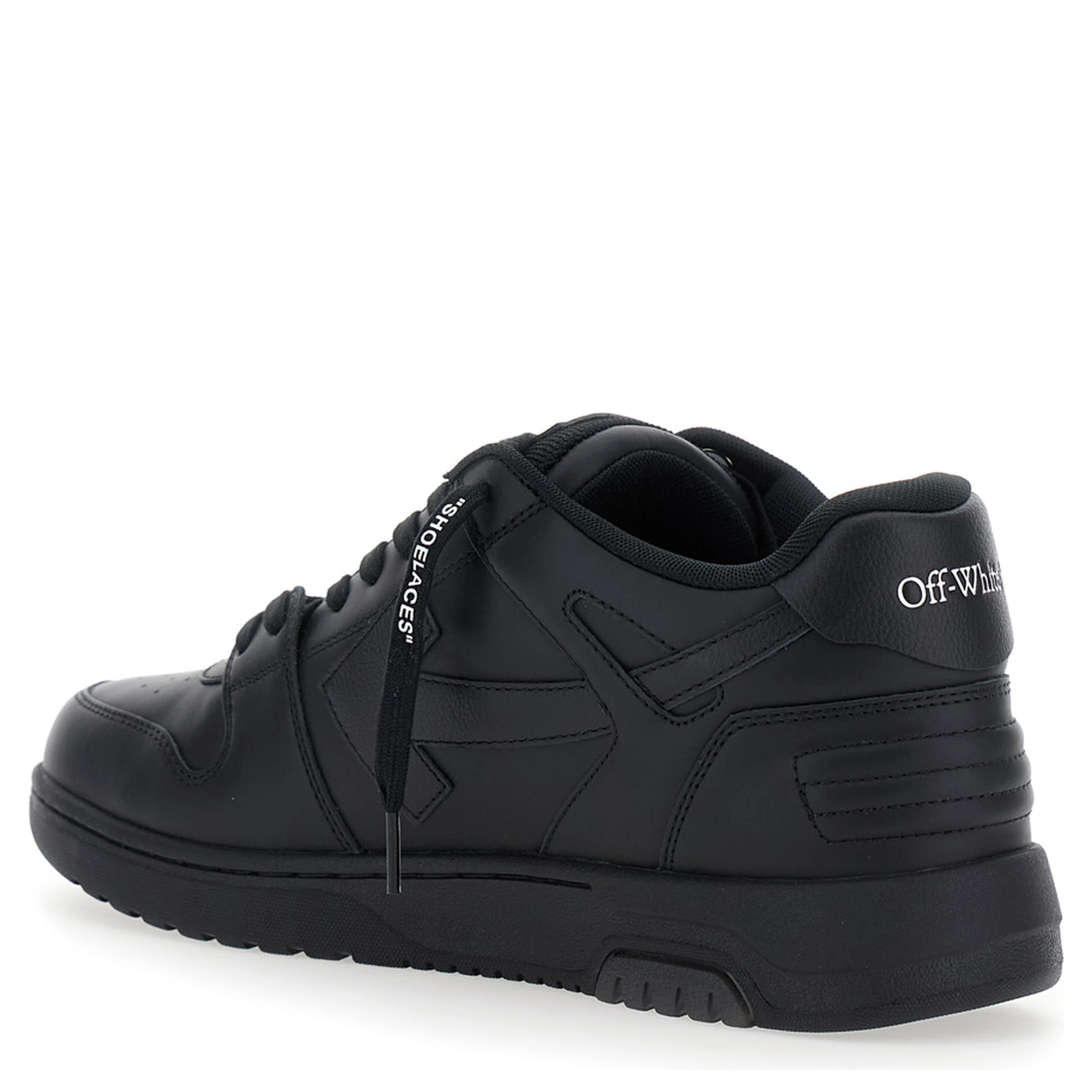 Sneakers Out Of Office with Arrow Patch in Black Leather Men
