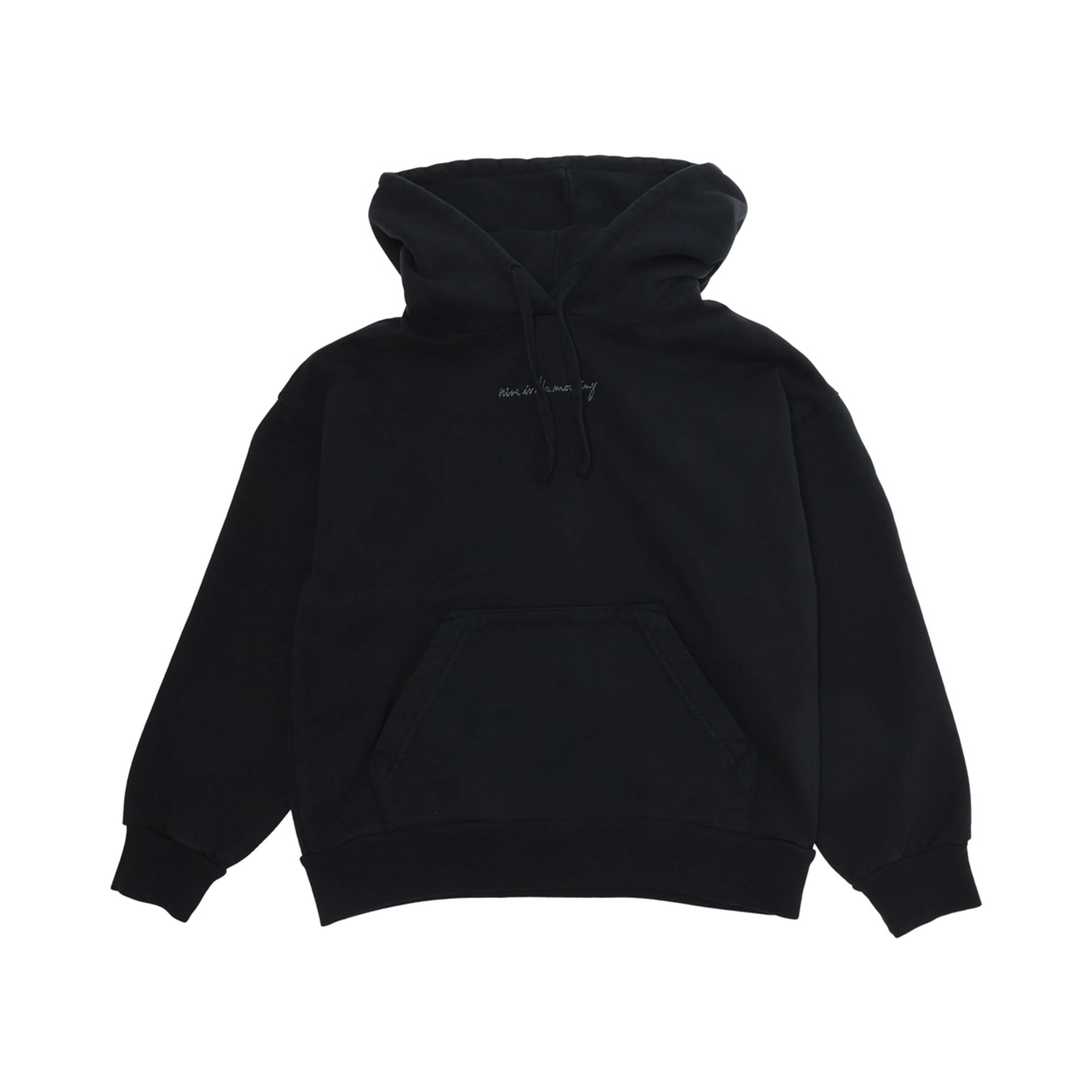 J-ZEN HOODIE with hood, long sleeves and 100% cotton, black, unisex