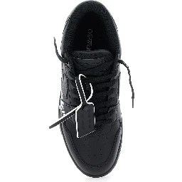 Sneakers Out Of Office with Arrow Patch in Black Leather Men