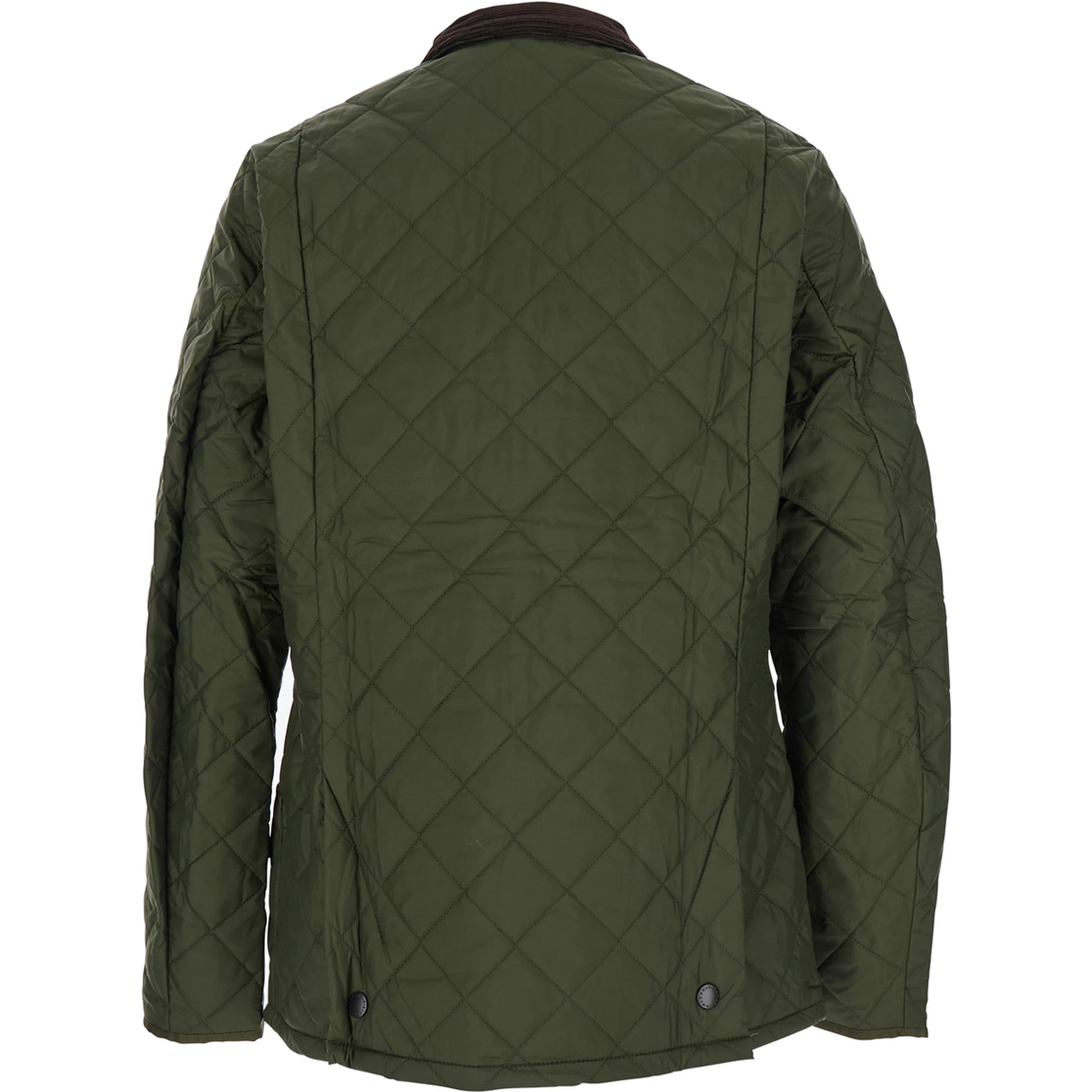 Jacket Heritage Liddesdale with Classic Ribbed Collar and Logo Lettering on the Front in Green Tech Fabric for Men
