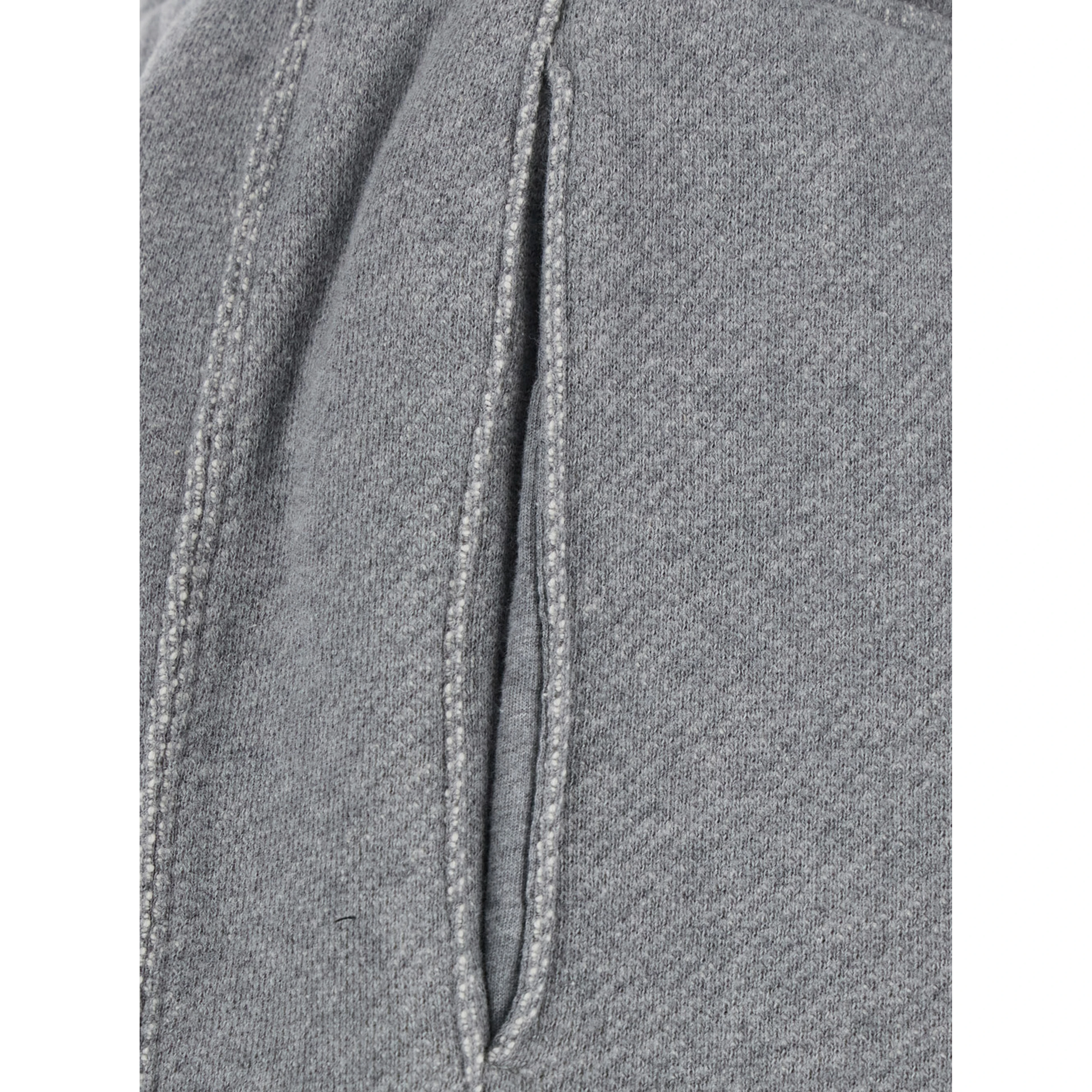 Gray Pants with elasticated waist and logo patch on the back in cotton for men
