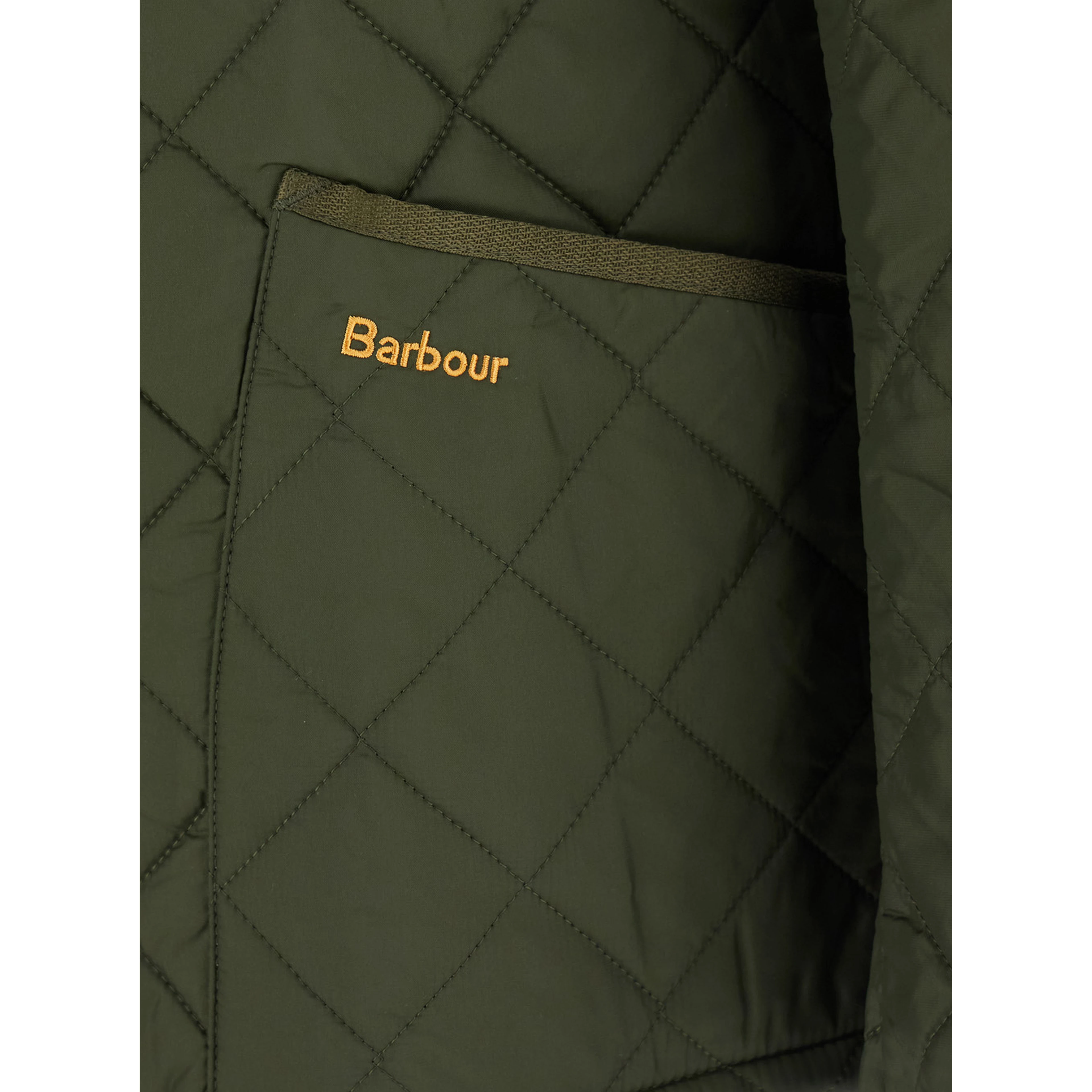 Jacket Heritage Liddesdale with Classic Ribbed Collar and Logo Lettering on the Front in Green Tech Fabric for Men