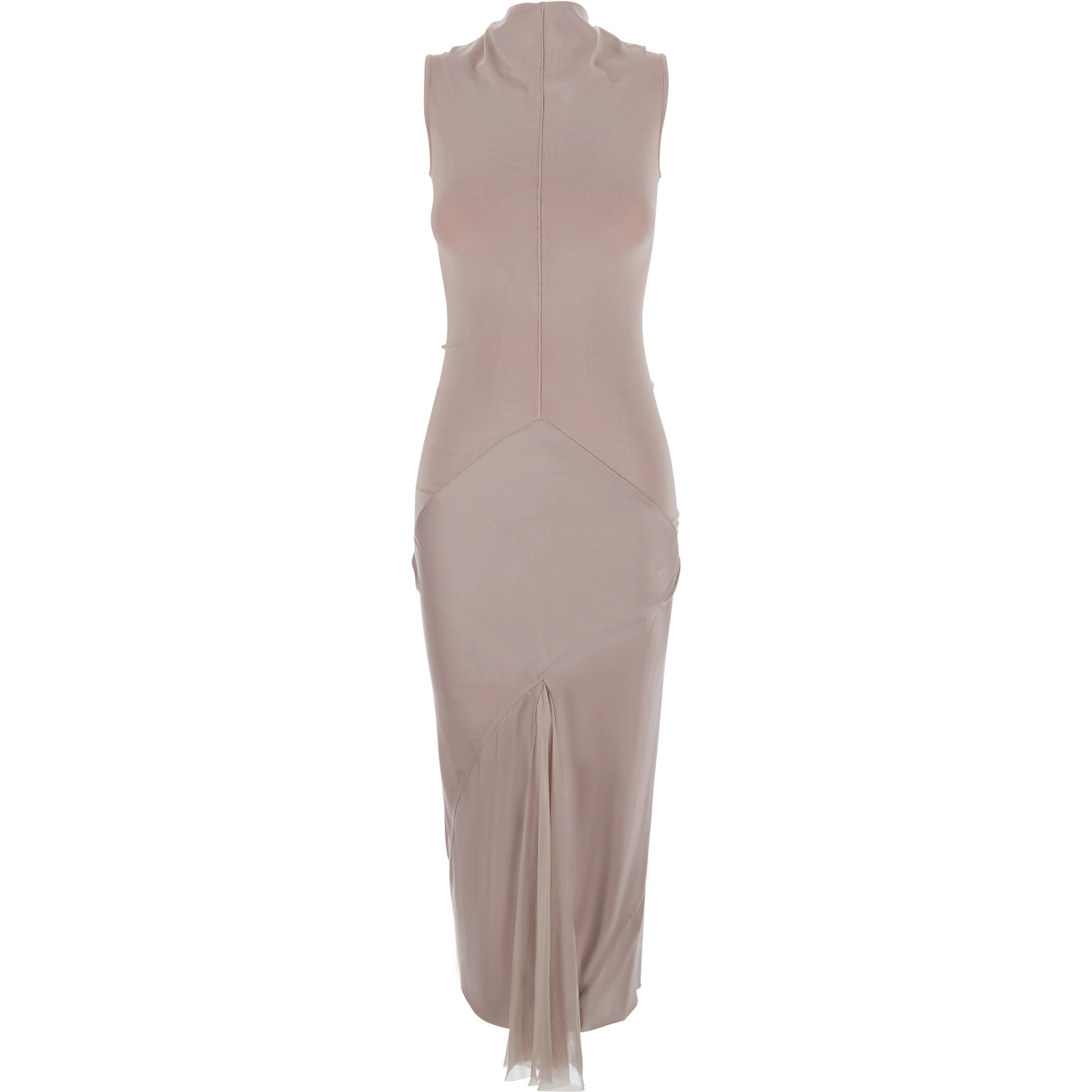 Pink Dress with cowl neckline and off-shoulder design in blend viscose for women