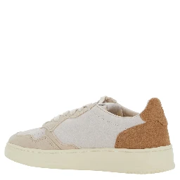 Low Top Sneaker Medalist with Leather and Suede Logo Detail for Women