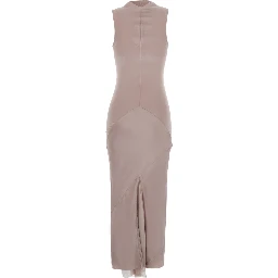 Pink Dress with cowl neckline and off-shoulder design in blend viscose for women