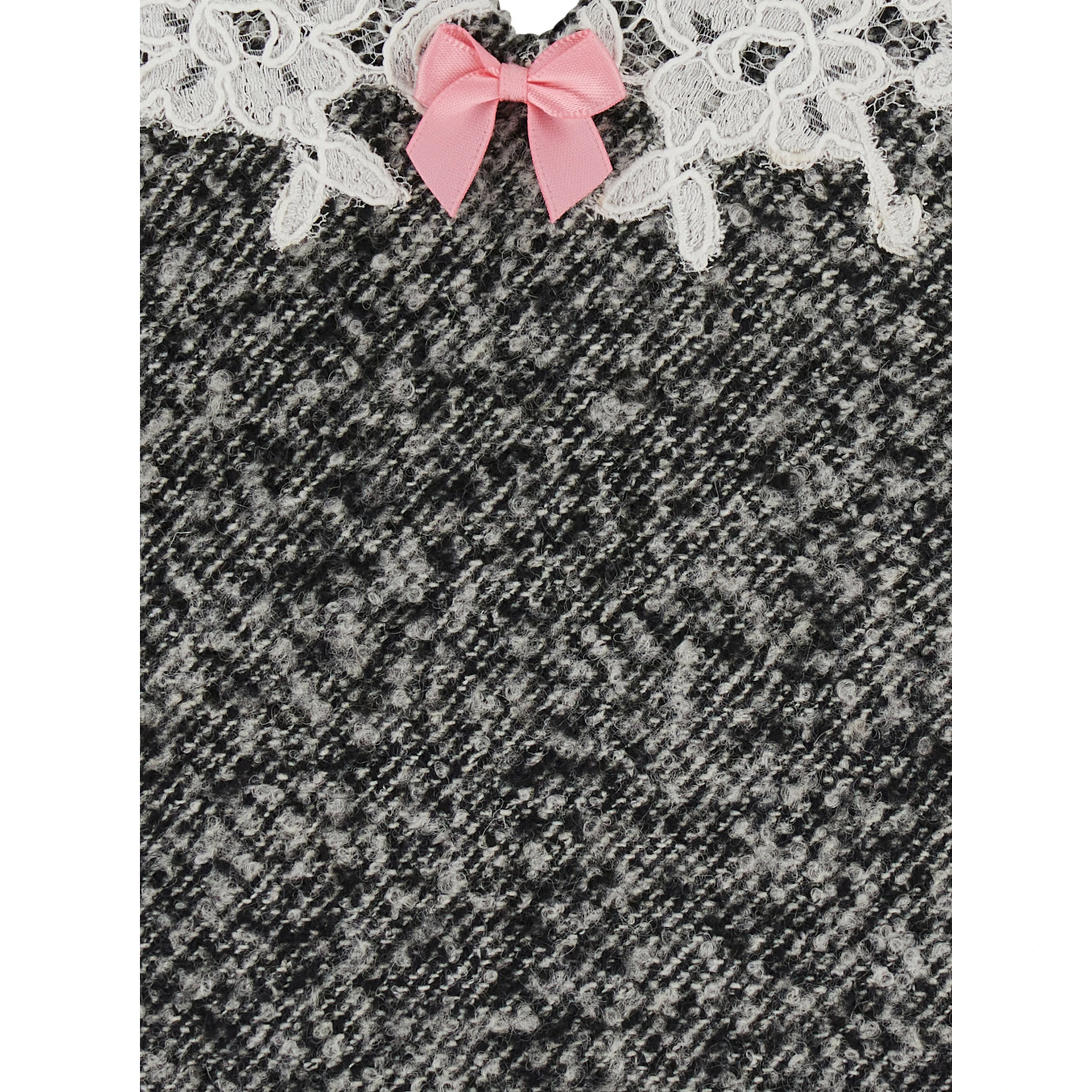 GREY WOOL LACE HALTER TOP with halter neck and sleeveless Gray Woman