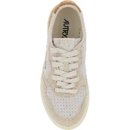 Low Top Sneaker Medalist with Leather and Suede Logo Detail for Women