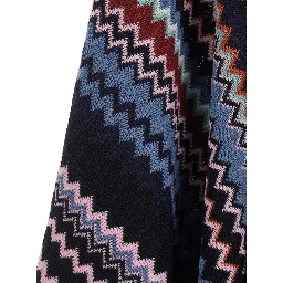 Cape with V-neck and long sleeves in Tech Fabric multicolor women