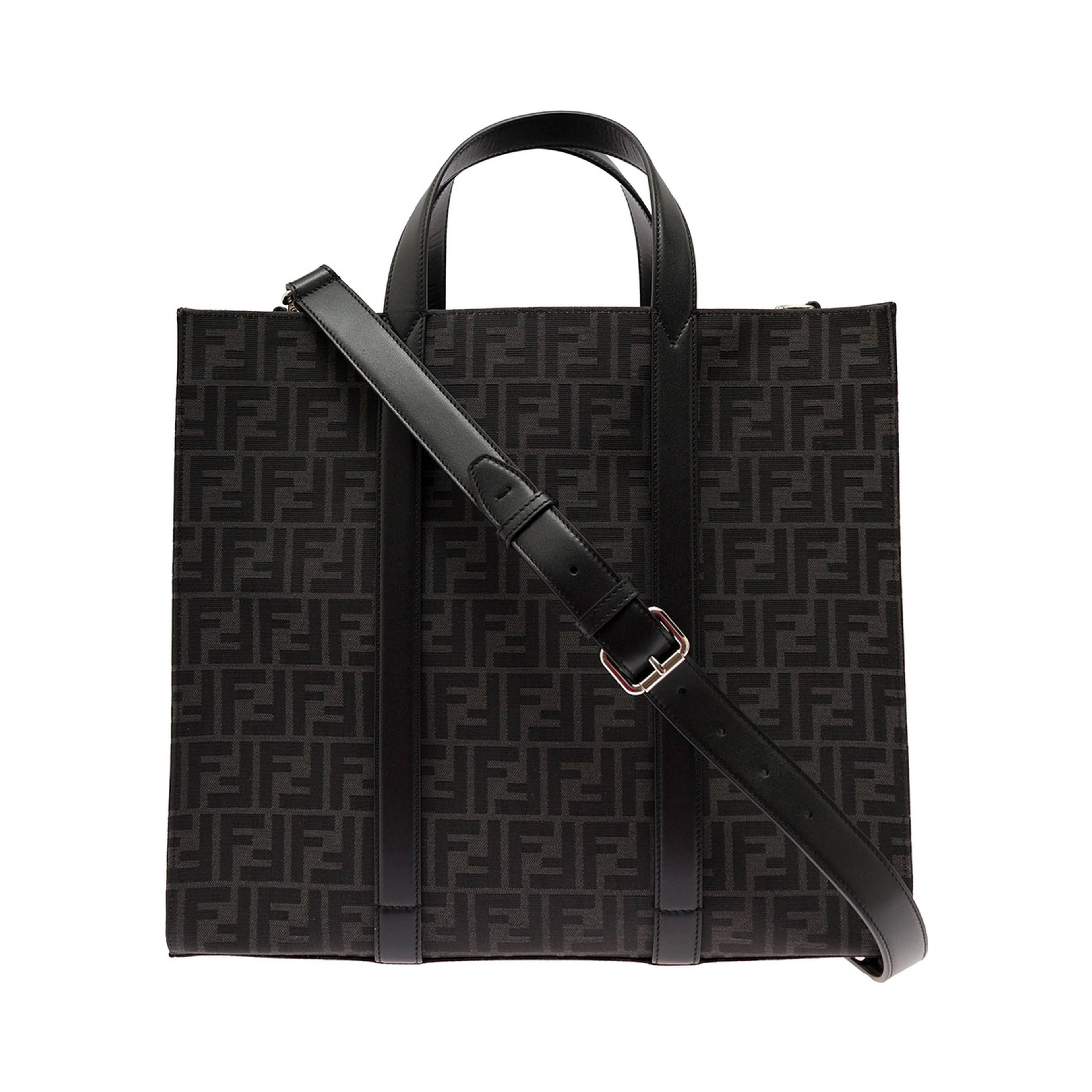 Shopper in Tech Fabric Jacquard FF Fendi Man