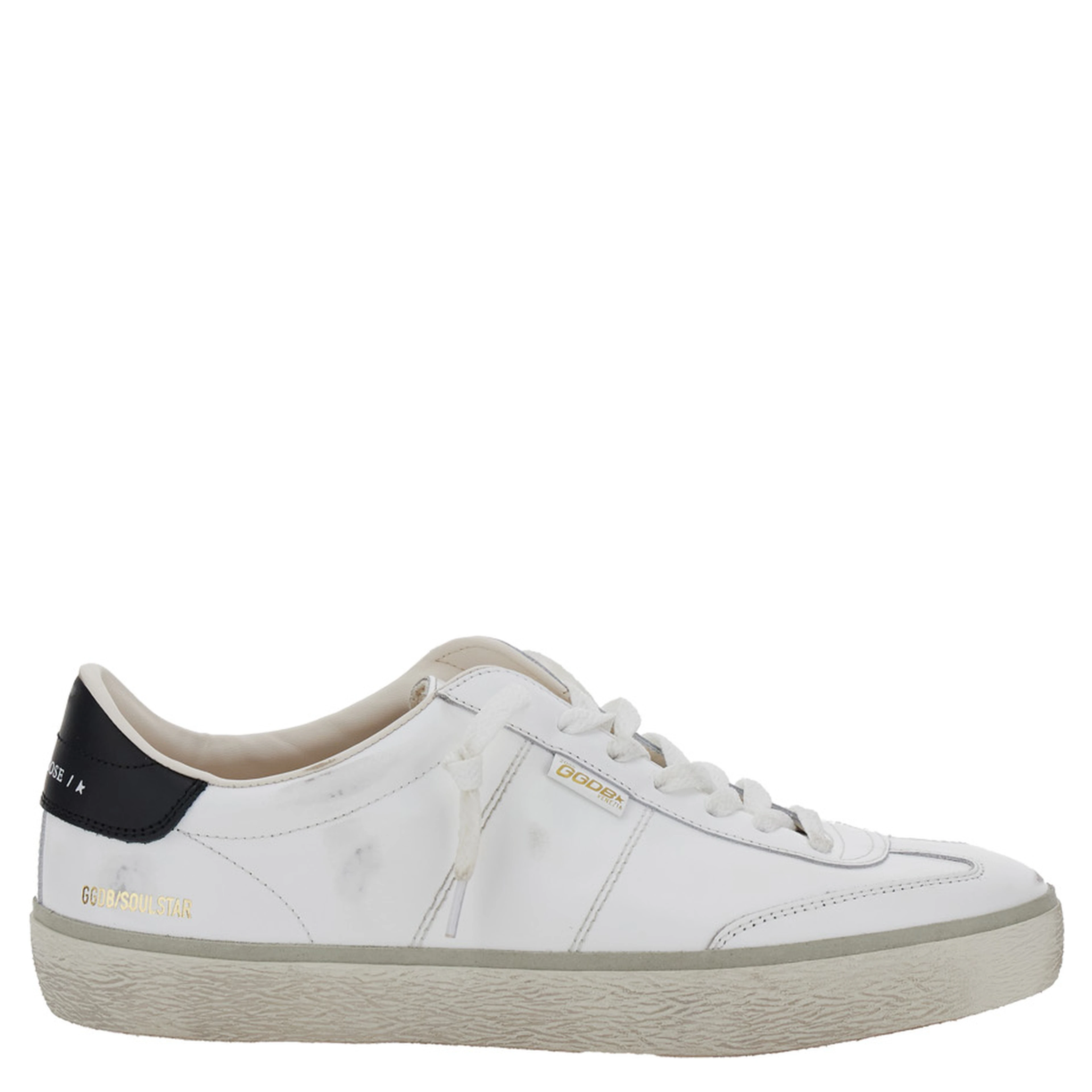 Sneaker Soul-Star Low Top with Logo Patch on the Tongue and Lettering Logo on the Back in White Leather Men