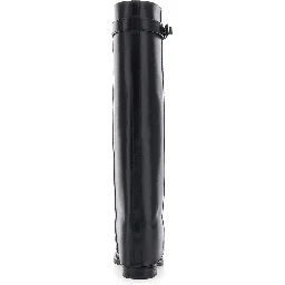 black Boot with cuff and lock detail in leather woman