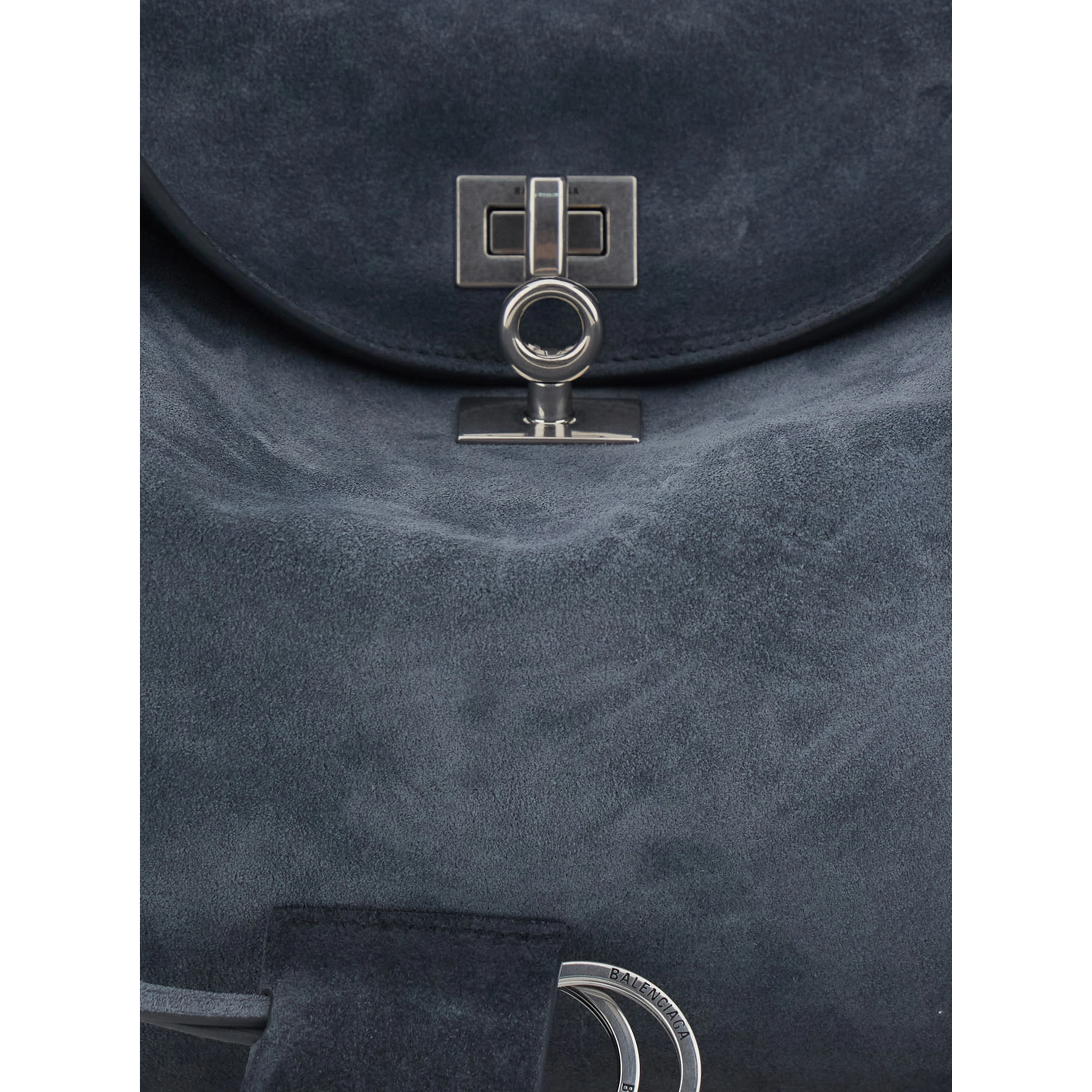 Rodeo Gray Shoulder Bag with Adjustable and Removable Strap in Suede for Women