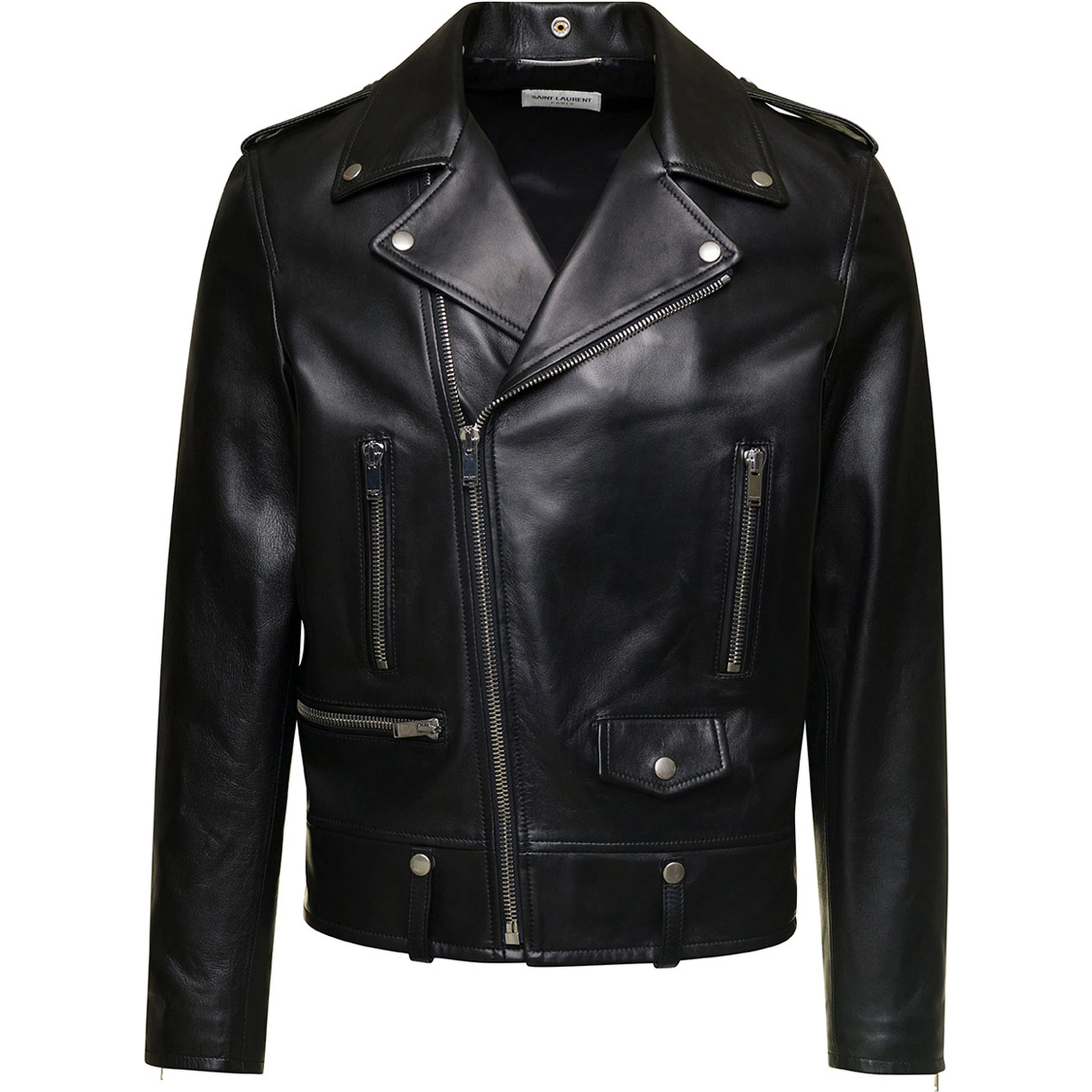MOTORC CLASSIQUE JAC - Black Leather Biker Jacket for Men
