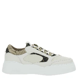 Sneaker Force with FF Jacquard Details and Chunky Leather Sole White Men