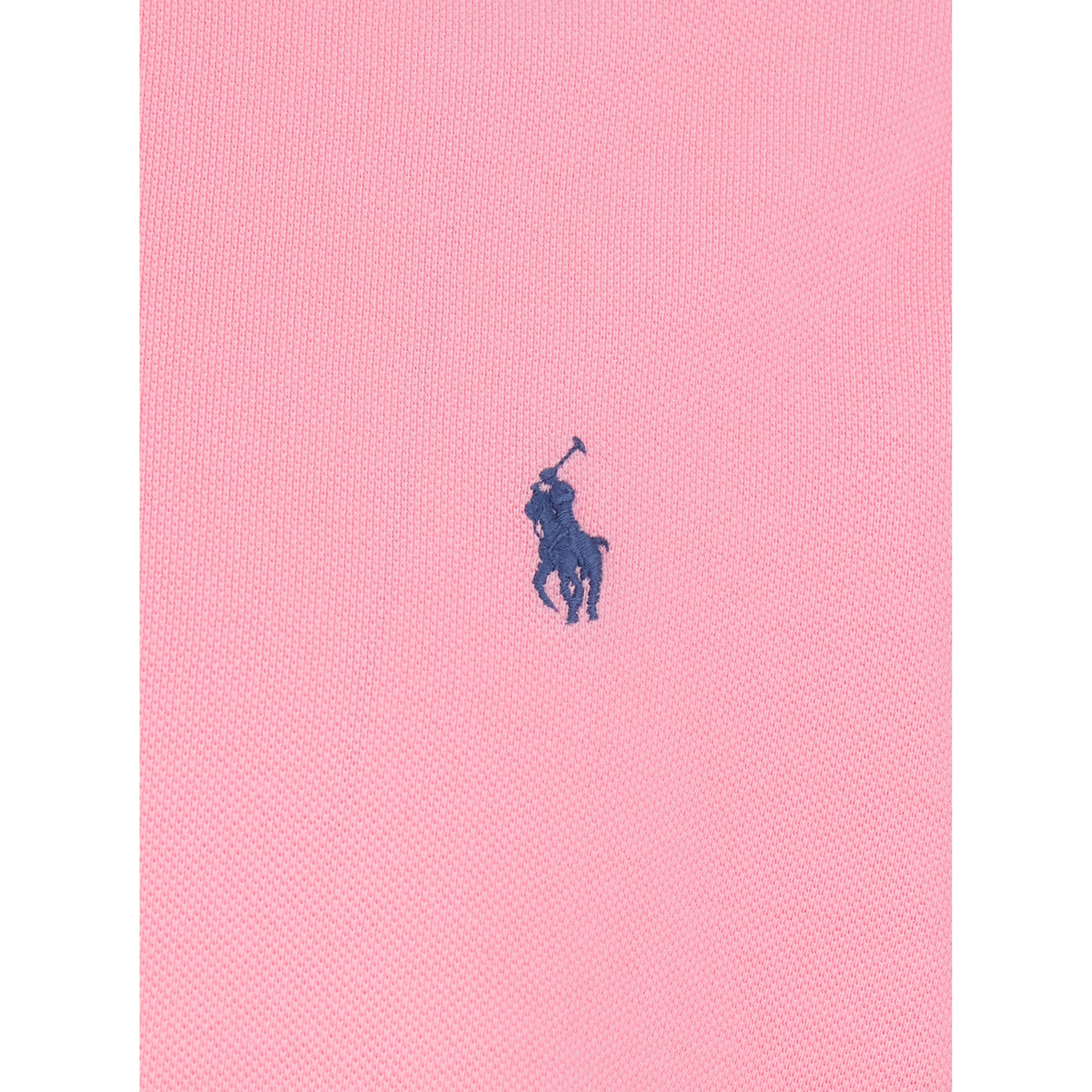 Polo "Custom Fit" with Classic Collar and Pony Embroidery on the Front in Pink Cotton for Men
